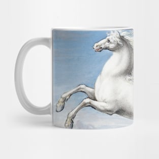 white horse vintage paint Mug